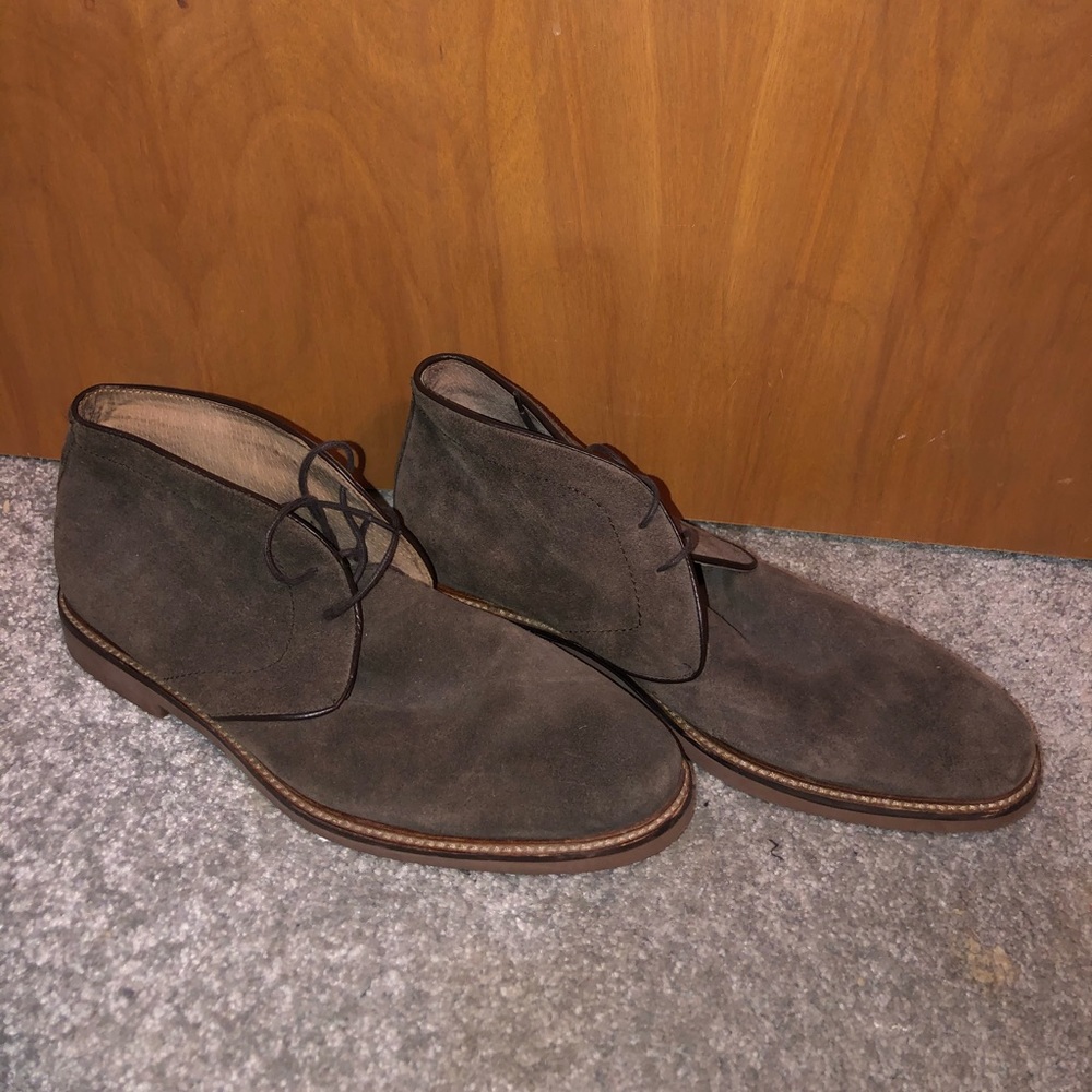 mens alson grey worn once dress shoes